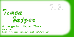 timea hajzer business card